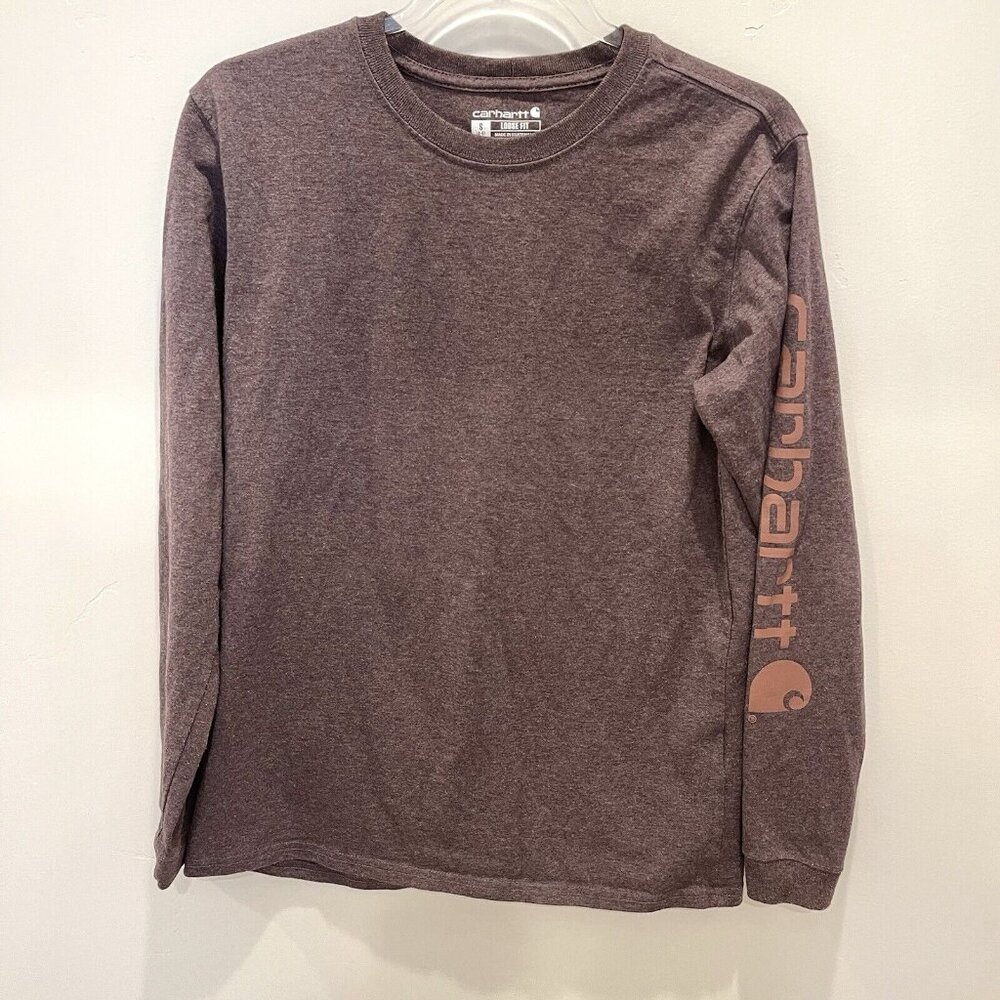 Carhartt Men’s Long Sleeve Shirt Maroon Size S